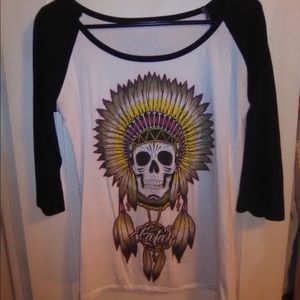 Skull Baseball Tee